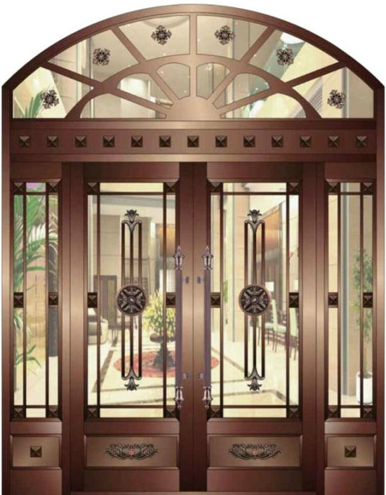 玻璃铜门2